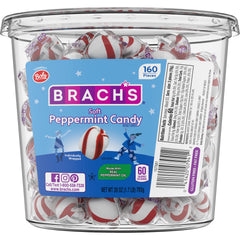 Brach's Bob's Sweet Stripes soft peppermint mints in a jar for sharing