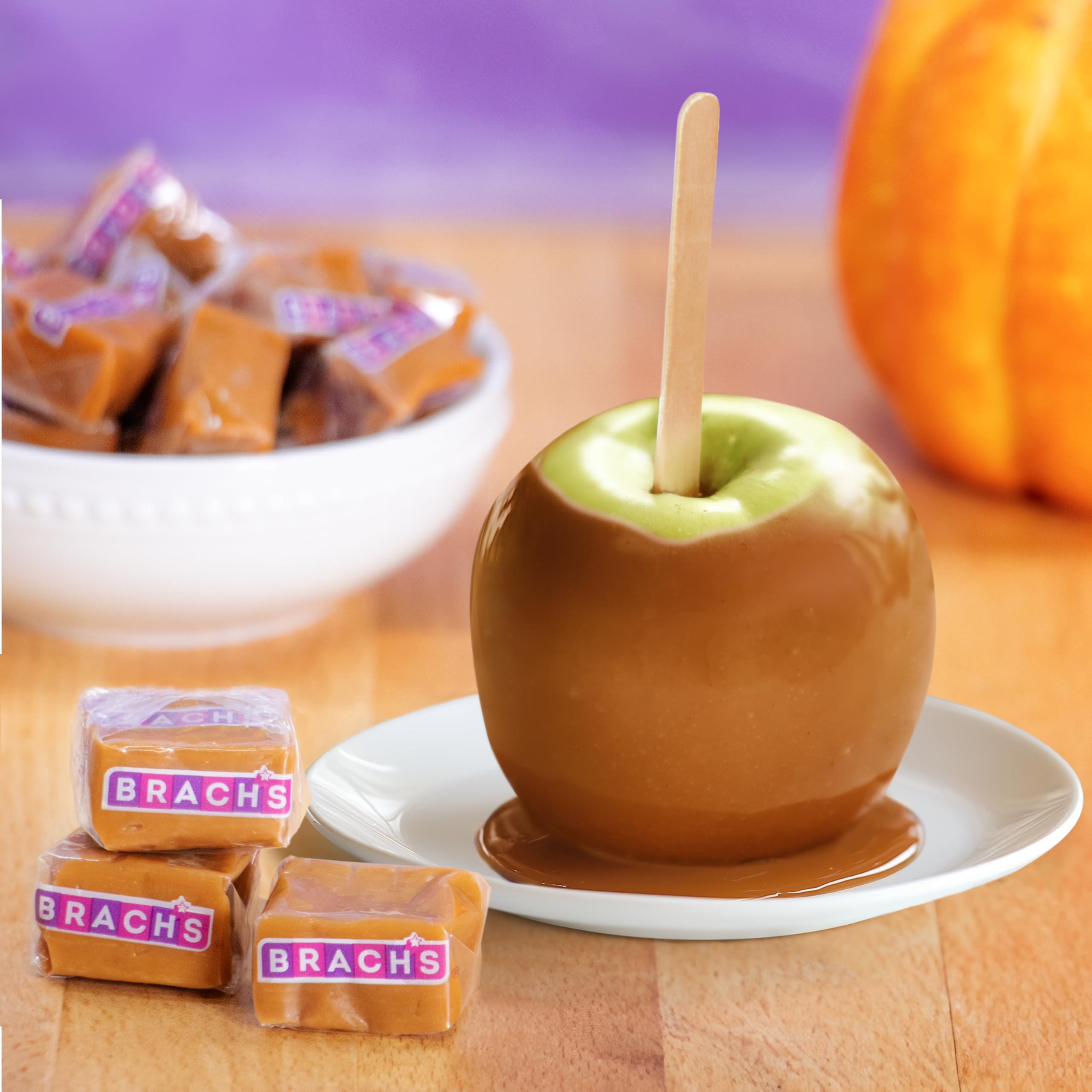 Brach's caramels perfect for caramel apples and Halloween treats.
