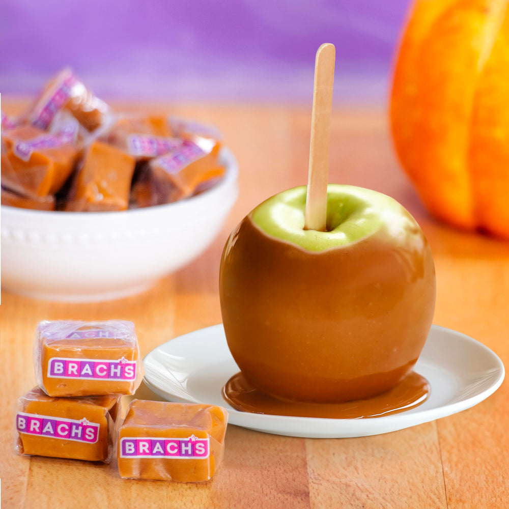 Brach's caramels perfect for caramel apples and Halloween treats.