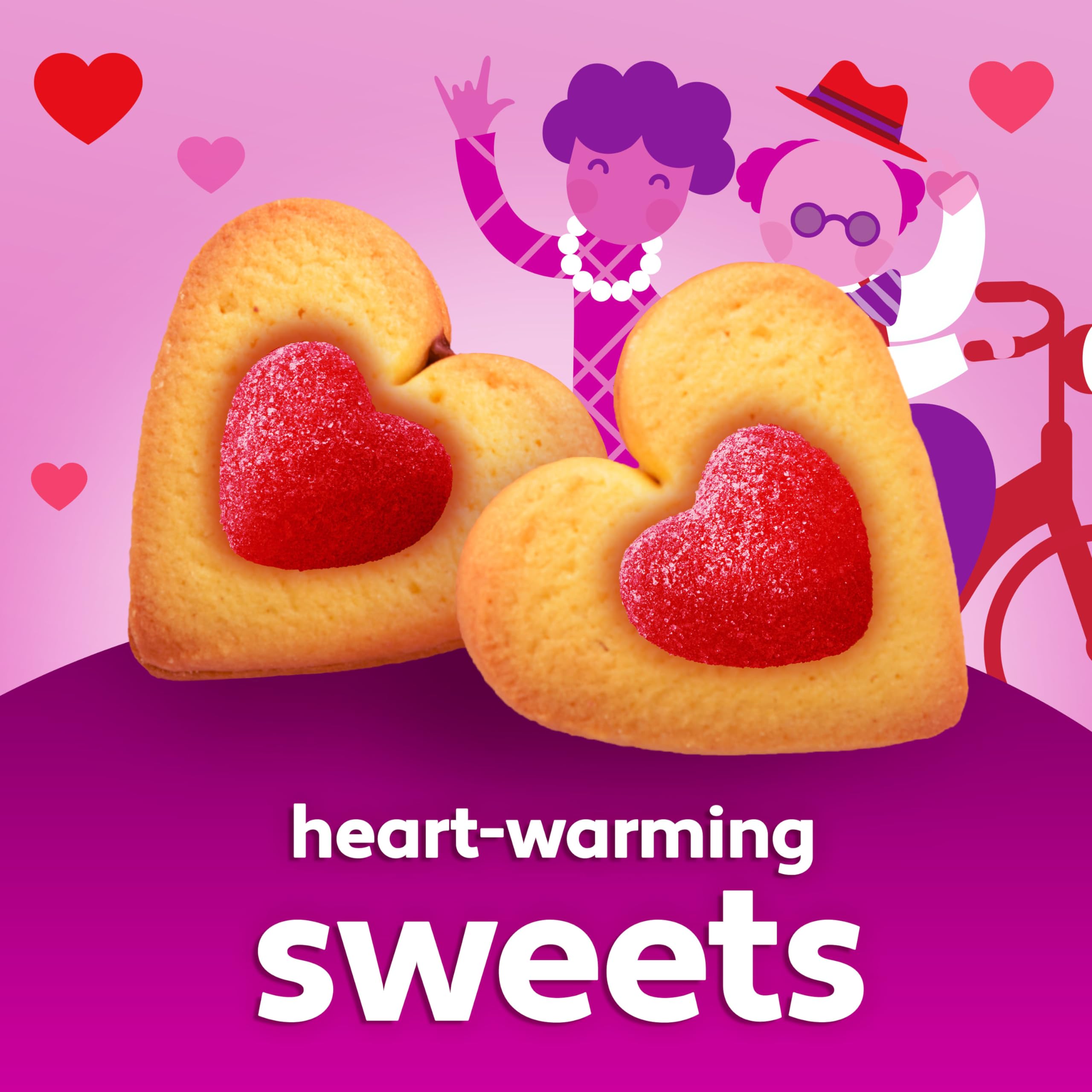 Brach’s Cinnamon Jelly Hearts treat bag idea for Valentine’s party favors.