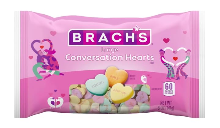 Colorful heart candies with messages, great for Valentine gifts.
