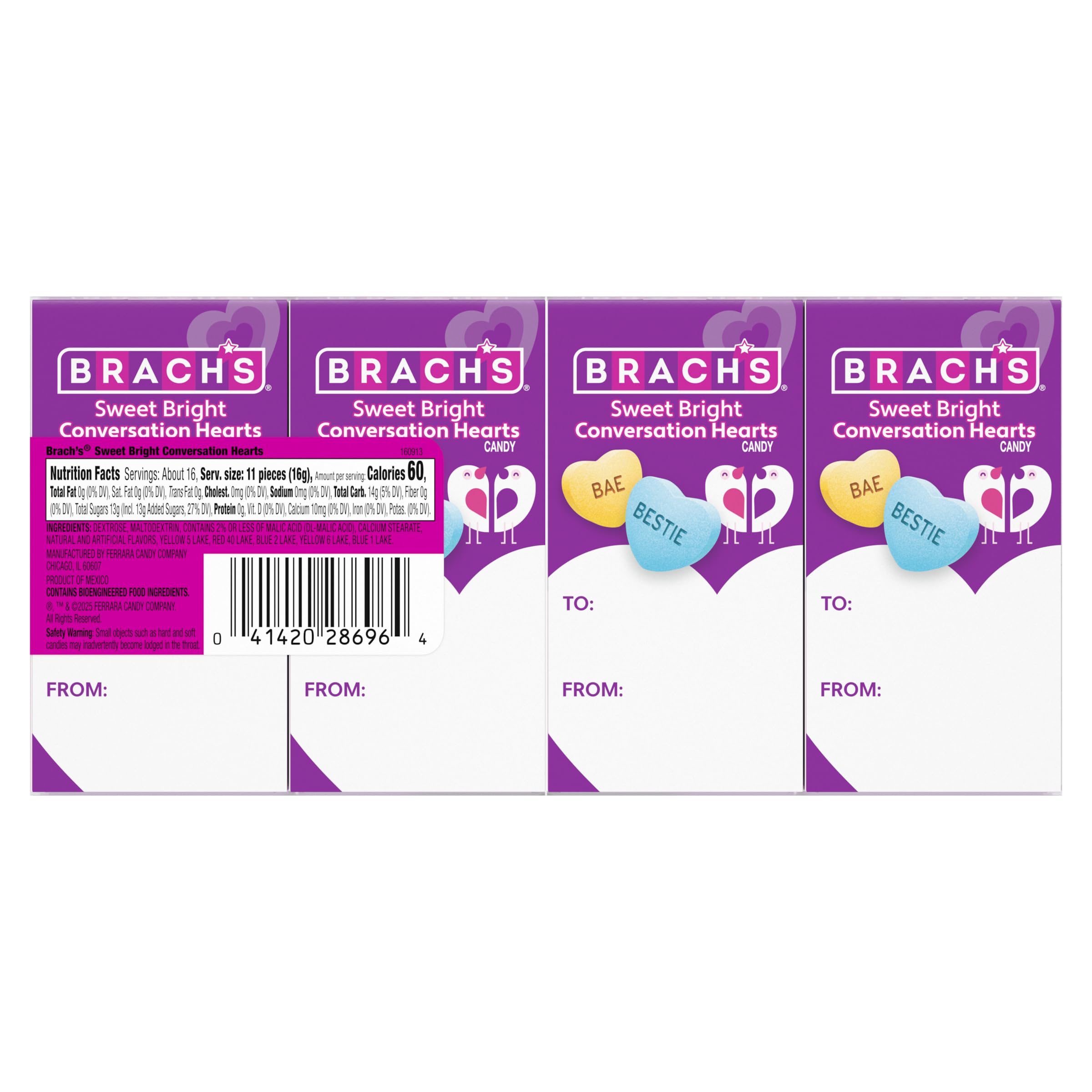 Brach's Sweet Bright Conversation Hearts Pineapple flavor for tropical notes.