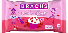 Brach's Imperial Hearts Cinnamon used as baking decor and toppers.