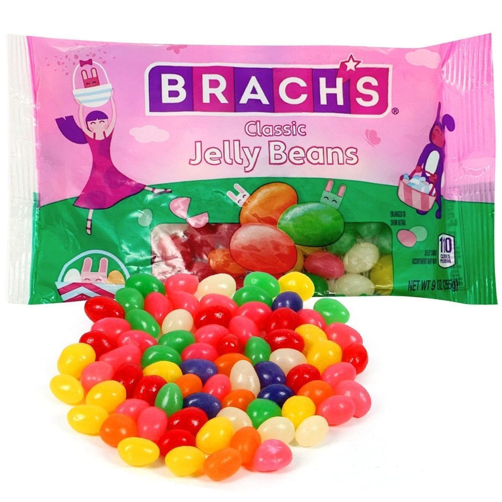Bright colors of Brach's Jelly Bird Eggs displayed for color appeal.