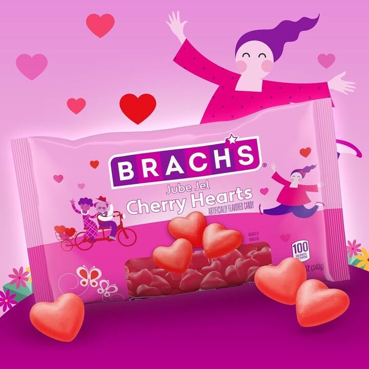 Brach’s Jube Jel Cherry Hearts great for dessert tables and buffets.