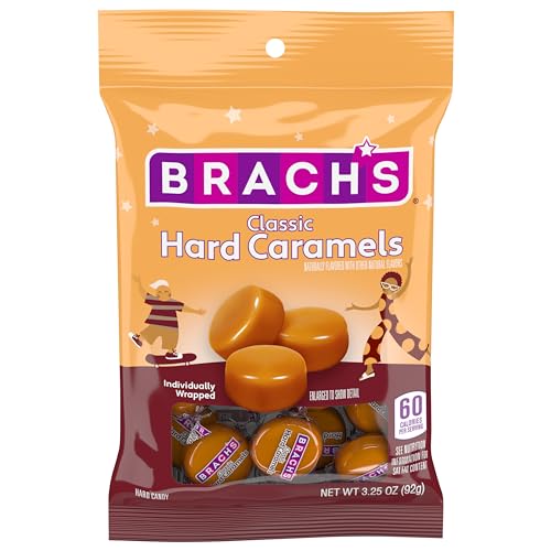 Brach's Nips caramel candy with coffee pairing on a desk
