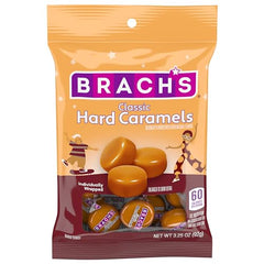 Brach's Nips caramel candy with coffee pairing on a desk