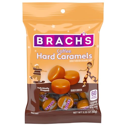 Brach's Nips coffee candies on an office desk, a quick pick-me-up for busy days.