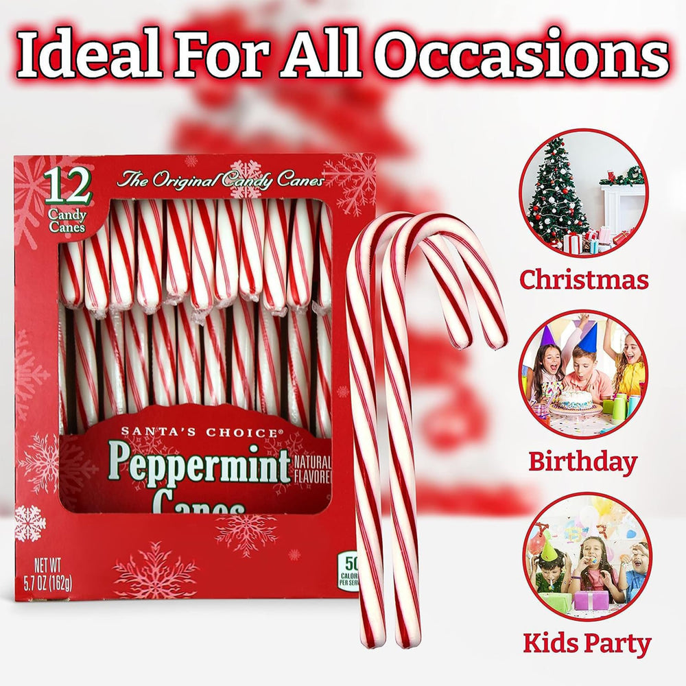 Brach's peppermint candy canes count 12 per box with classic design.