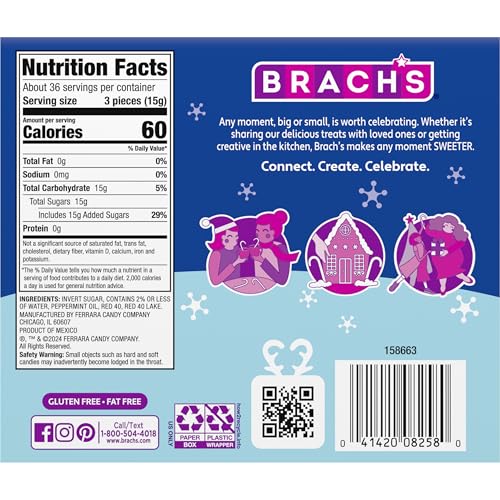 Brach's Peppermint Mints individually wrapped for easy gifting.