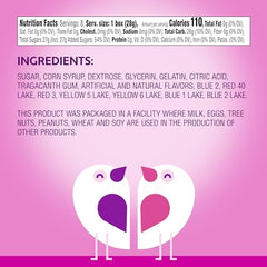 Close-up of To/From labels on Brach’s Tiny Conversation Hearts boxes for personalized exchanges