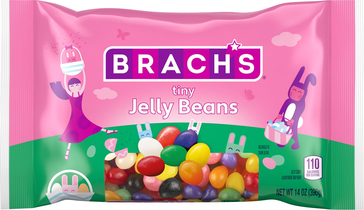 Brach's Tiny Jelly Beans bag in spring colors for festive Easter gifting.
