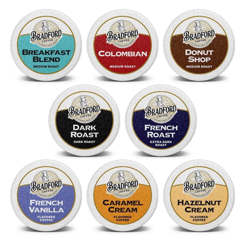 Bradford Coffee Roasters packaging display communicates value and gift appeal.