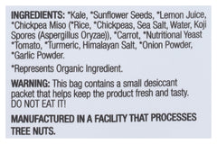 Brad's Plant Based Kale Cheeze It Up Chip kale-forward flakes show vibrant color and texture.