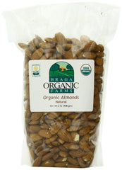 Braga Organic Farms almonds 2lb bag for snacking and baking.