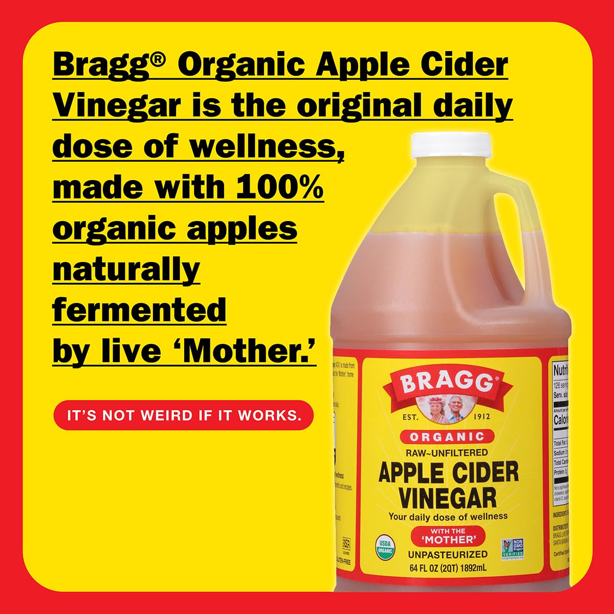 Bragg Apple Cider Vinegar for hair and skin care routines.