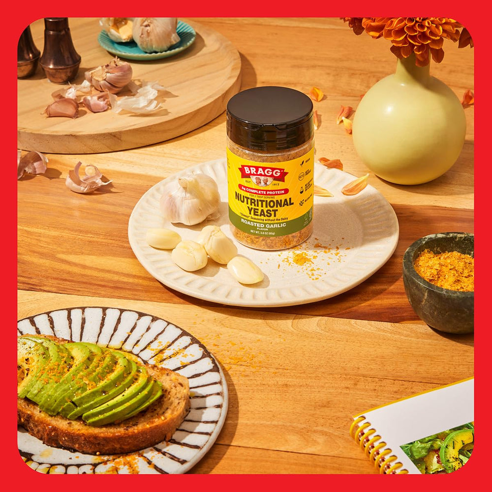 Bragg Nutritional Yeast shaker-dispense for dips and veggies