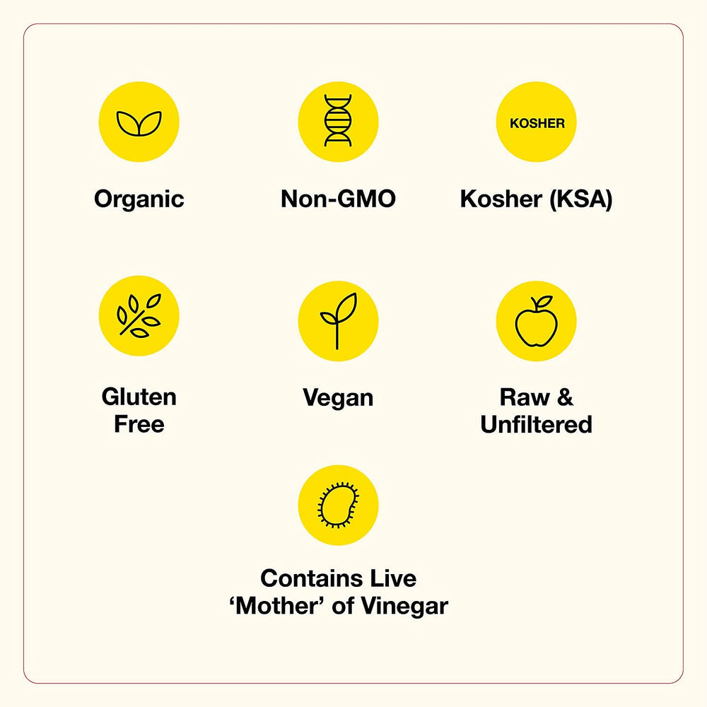 Label closeup highlighting USDA Organic and Kosher certification on Bragg ACV.