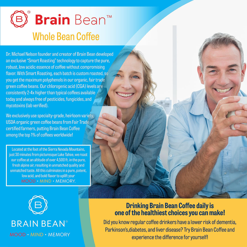 Brain Bean specialty-grade beans closeup highlights rich aroma and careful selection.