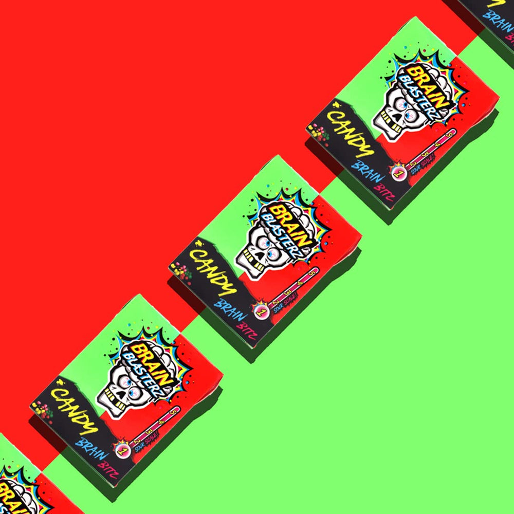 Brain Blasterz holiday gift wrap, vibrant packaging ready for Christmas gifts.