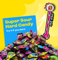 Brain Blasterz Mega Sour Christmas Surprise Box with festive sour treats.