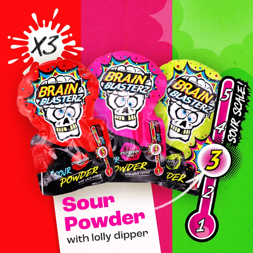 Brain Blasterz Mega Sour Vegan Halal Candy confirms inclusive options.