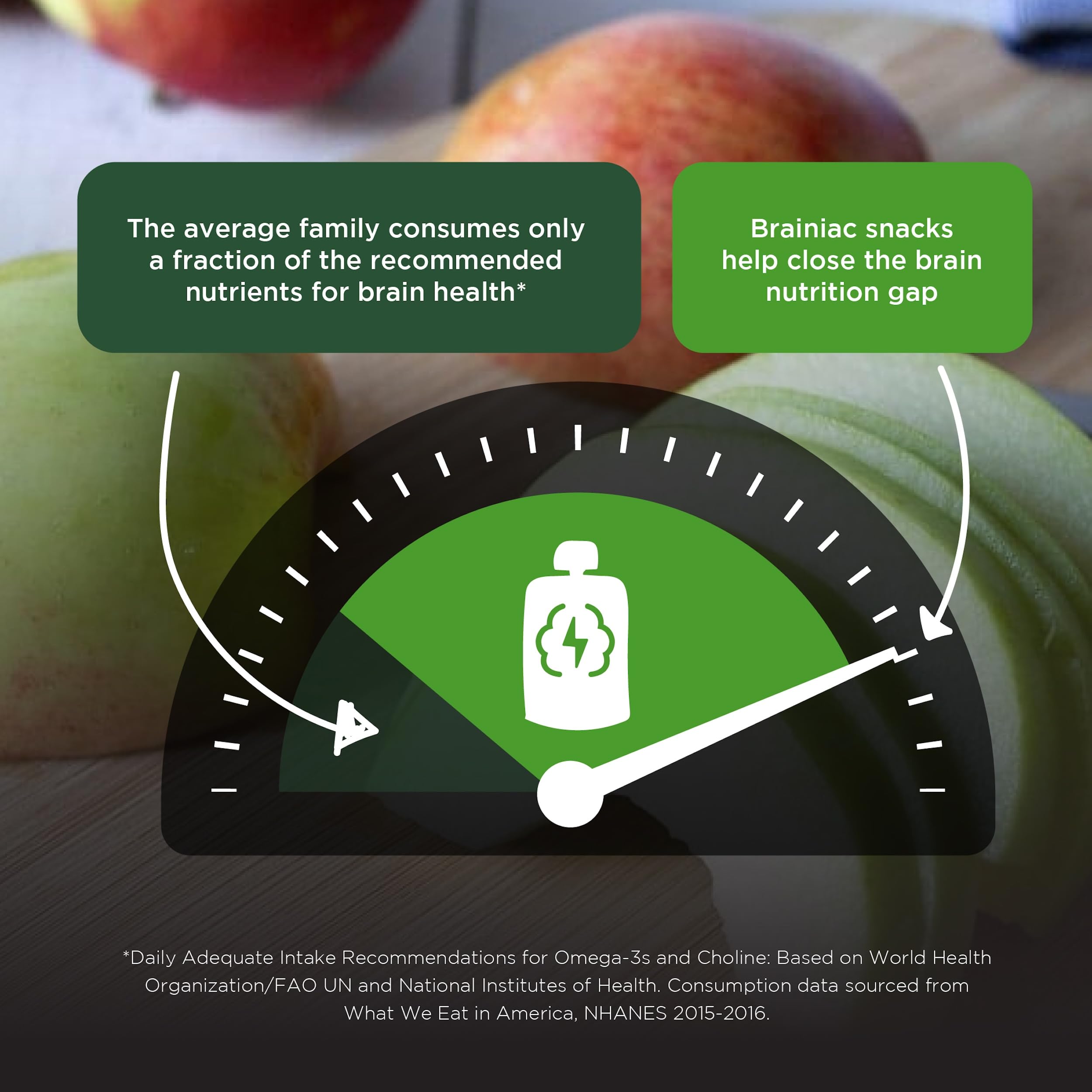 Brainiac Applesauce reseal-cap for freshness and portability