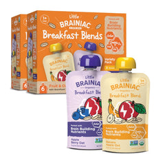 Brainiac Little Toddler Breakfast Pouch with apple, banana and oat for on-the-go mornings.