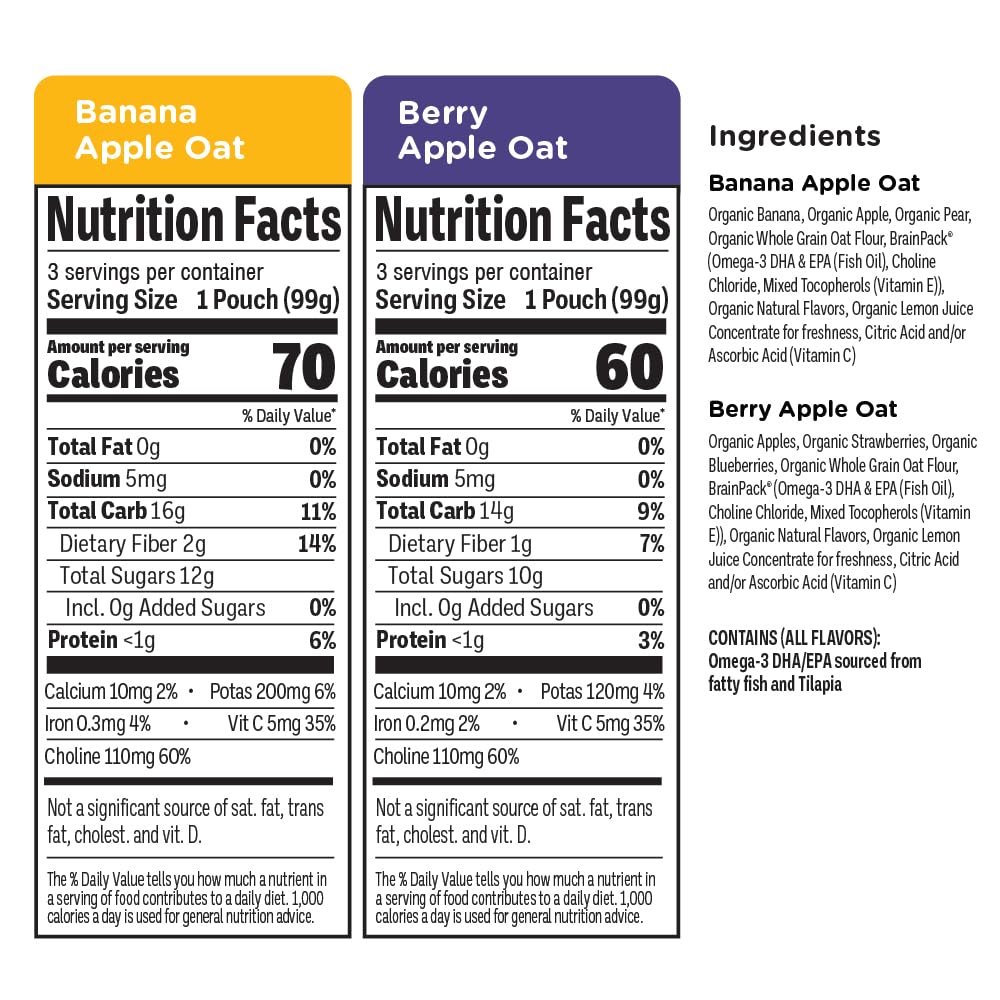 Brainiac Little Toddler Breakfast Pouch with apple-berry oat for quick snacks.