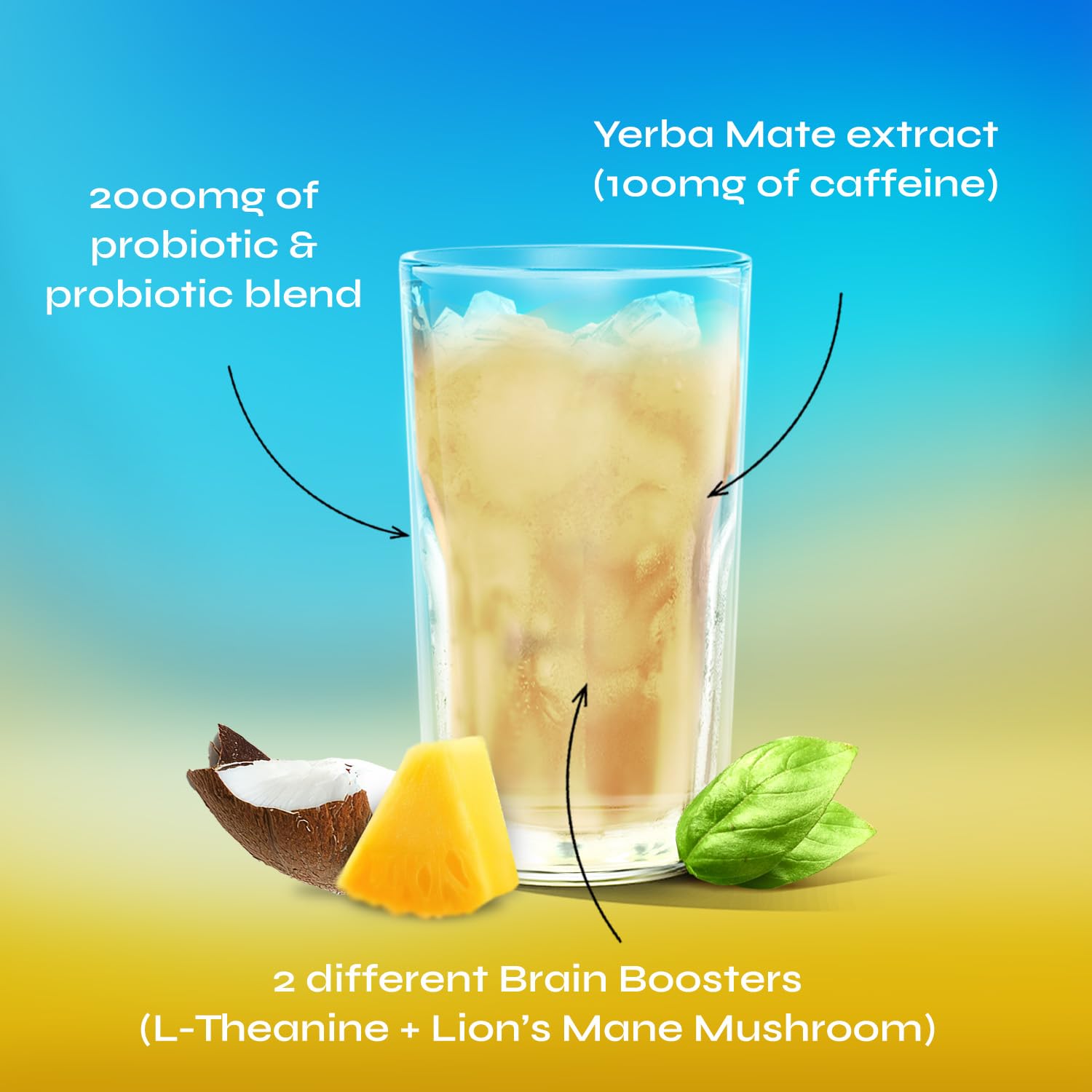Brainista Yerba Magic low sugar, natural caffeine, clean energy on demand.