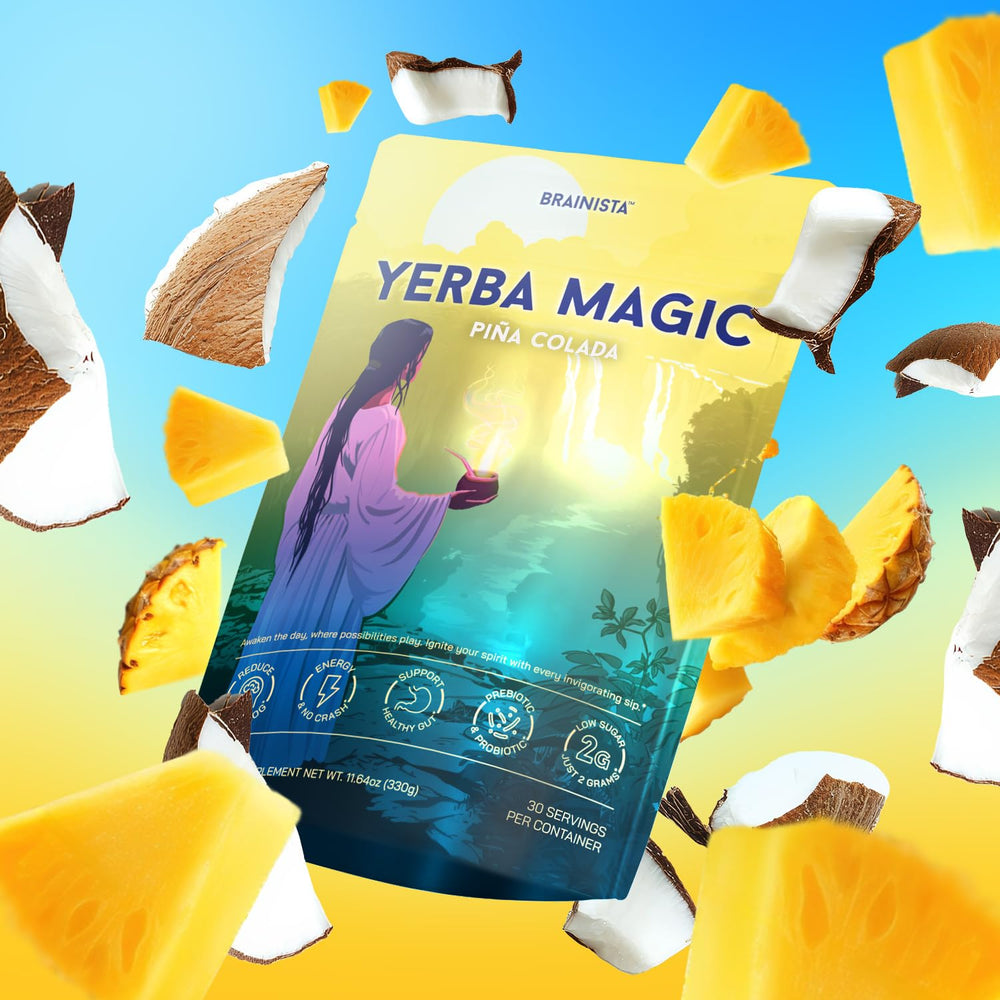 Brainista Yerba Magic mental clarity, supports focus with lion's mane and L-theanine blend.