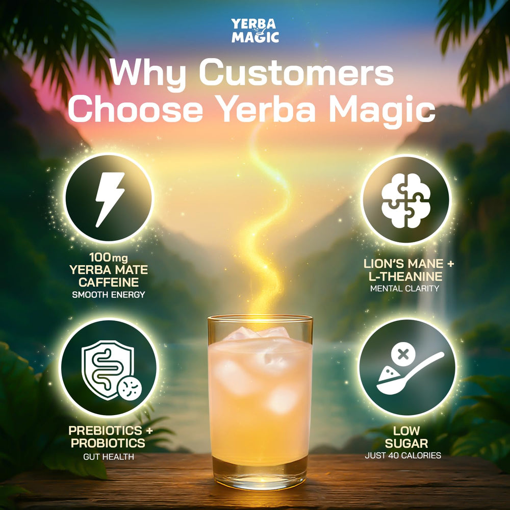 Brainista Yerba Magic pina colada stick delivers smooth energy and flavor.