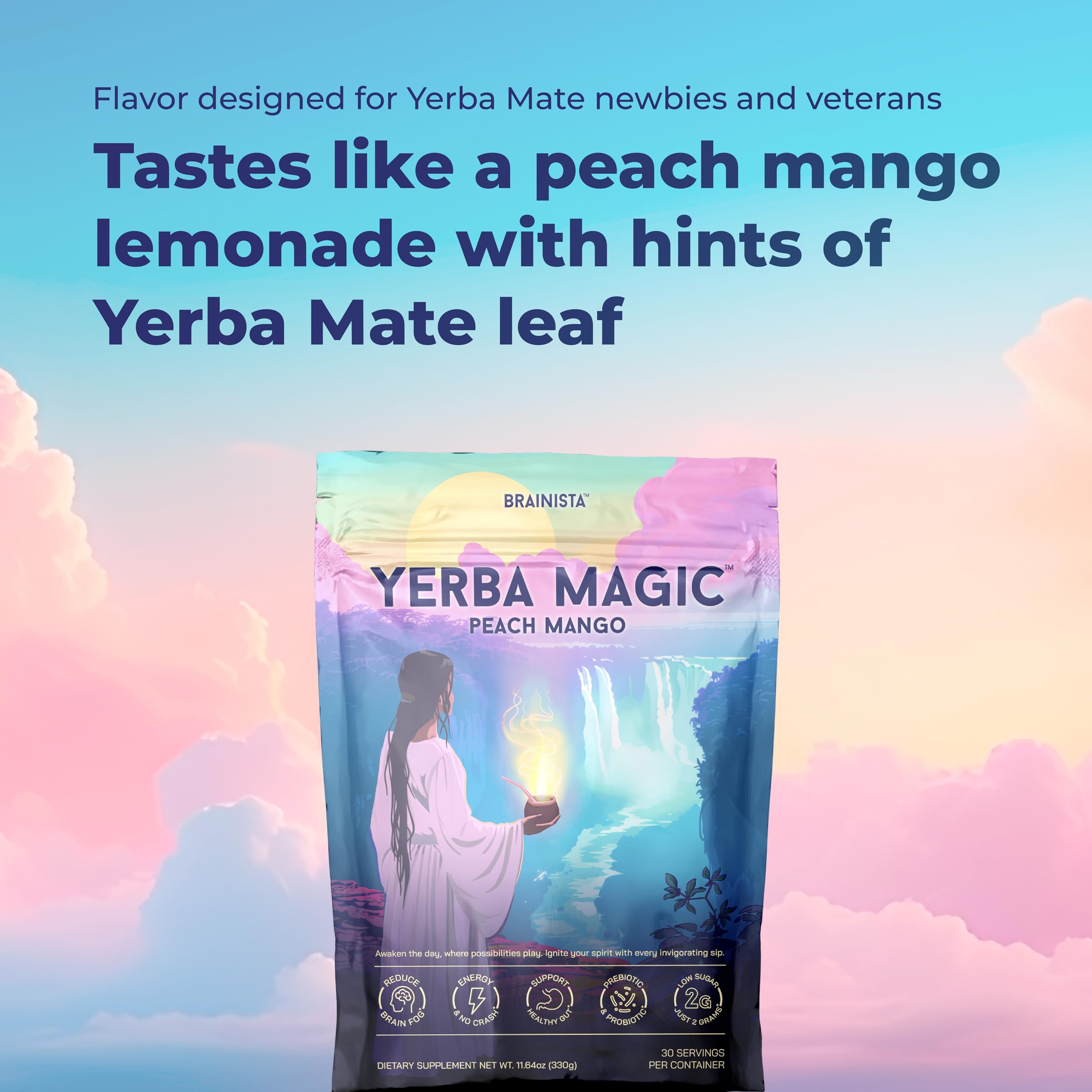 Brainista Yerba Magic prebiotics-probiotics emphasis on gut balance