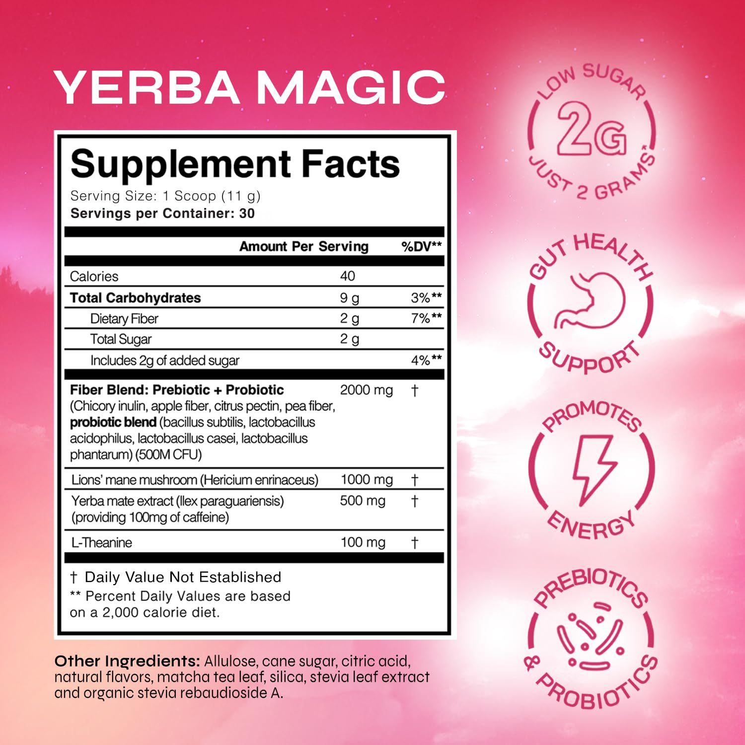 Brainista Yerba Magic scoop dissolving into water for focused energy