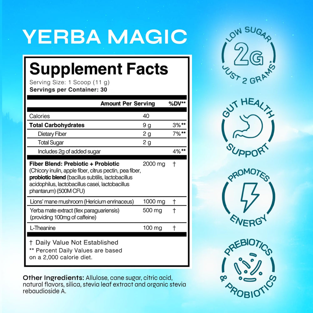 Brainista Yerba Magic peach-mango flavor highlights refreshing taste