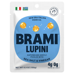 BRAMI Lupini Beans Snack Sea Salt and Vinegar pack for on-the-go protein