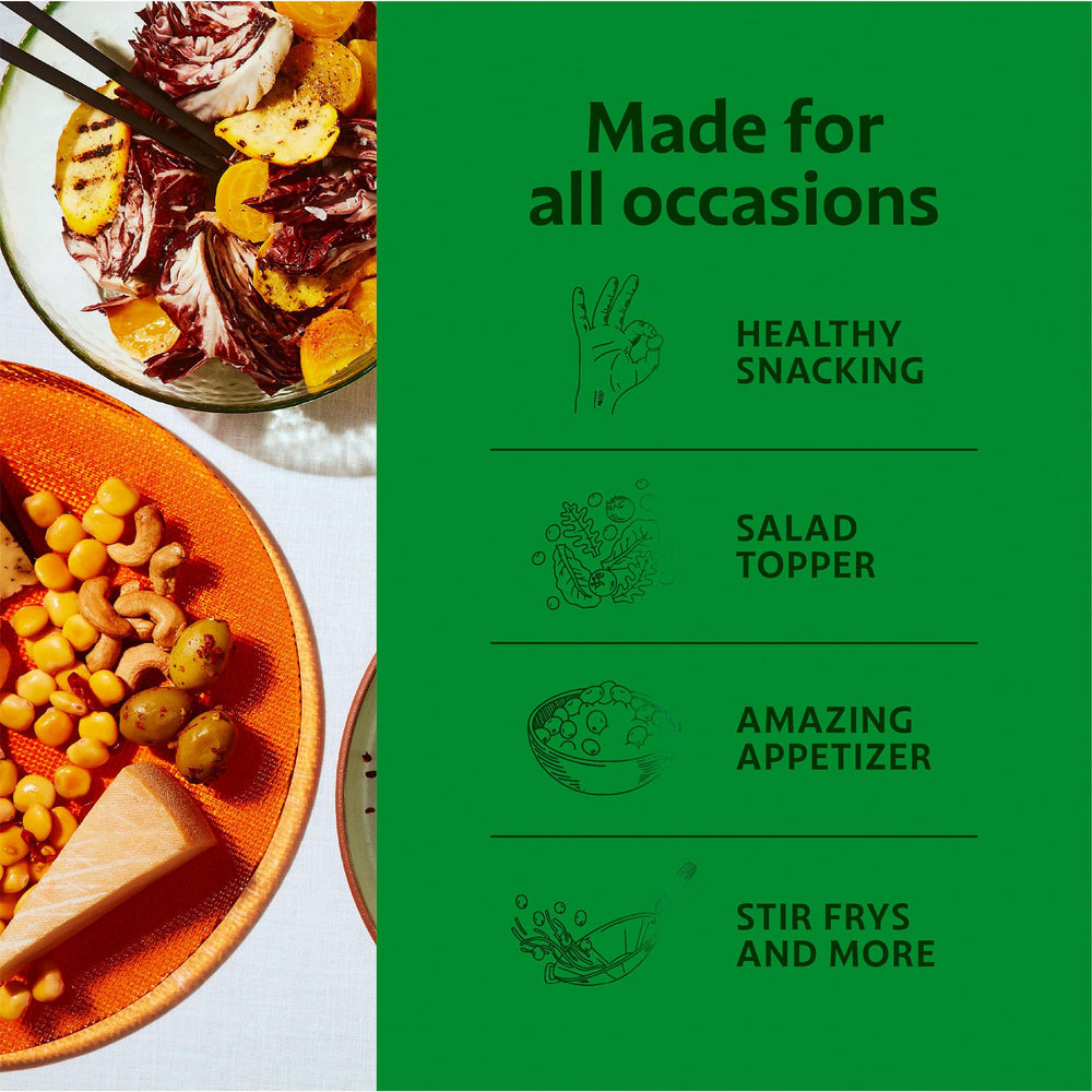 BRAMI Lupini Snack resealable package promoting freshness and portability.