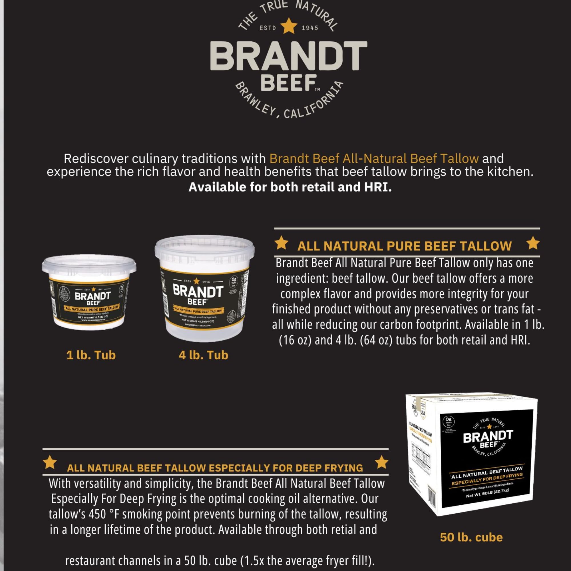 Brandt Beef Tallow shelf-life-closeup promises long room-temperature freshness.