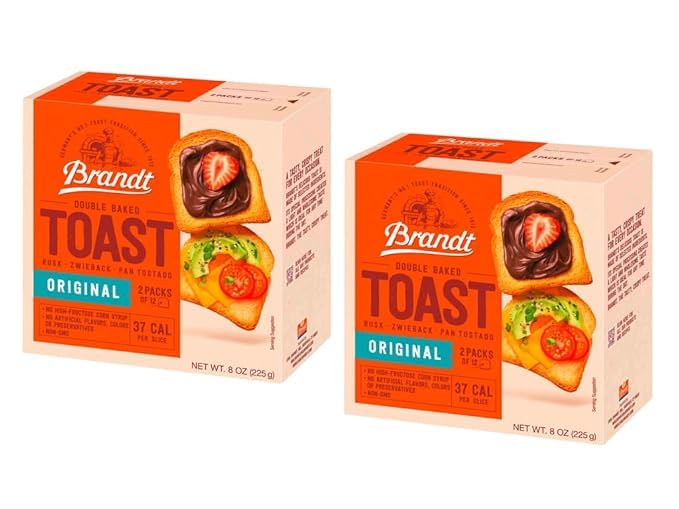 Brandt Zwieback Rusk sweetened crisp slices ideal for teething.