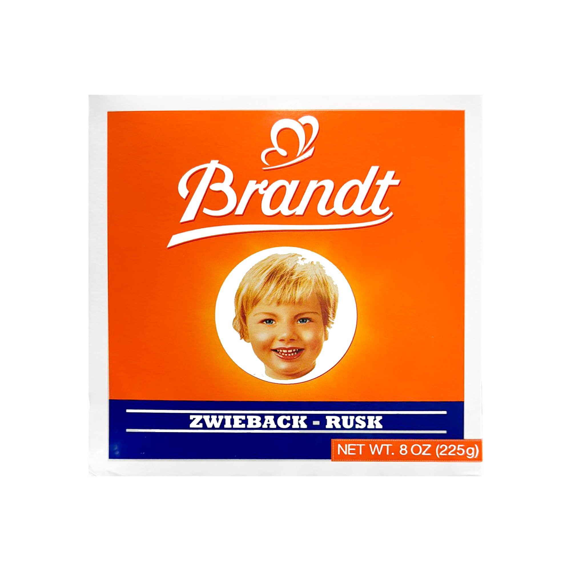 Brandt Zwieback Rusk two-pack packaging 8 oz each.