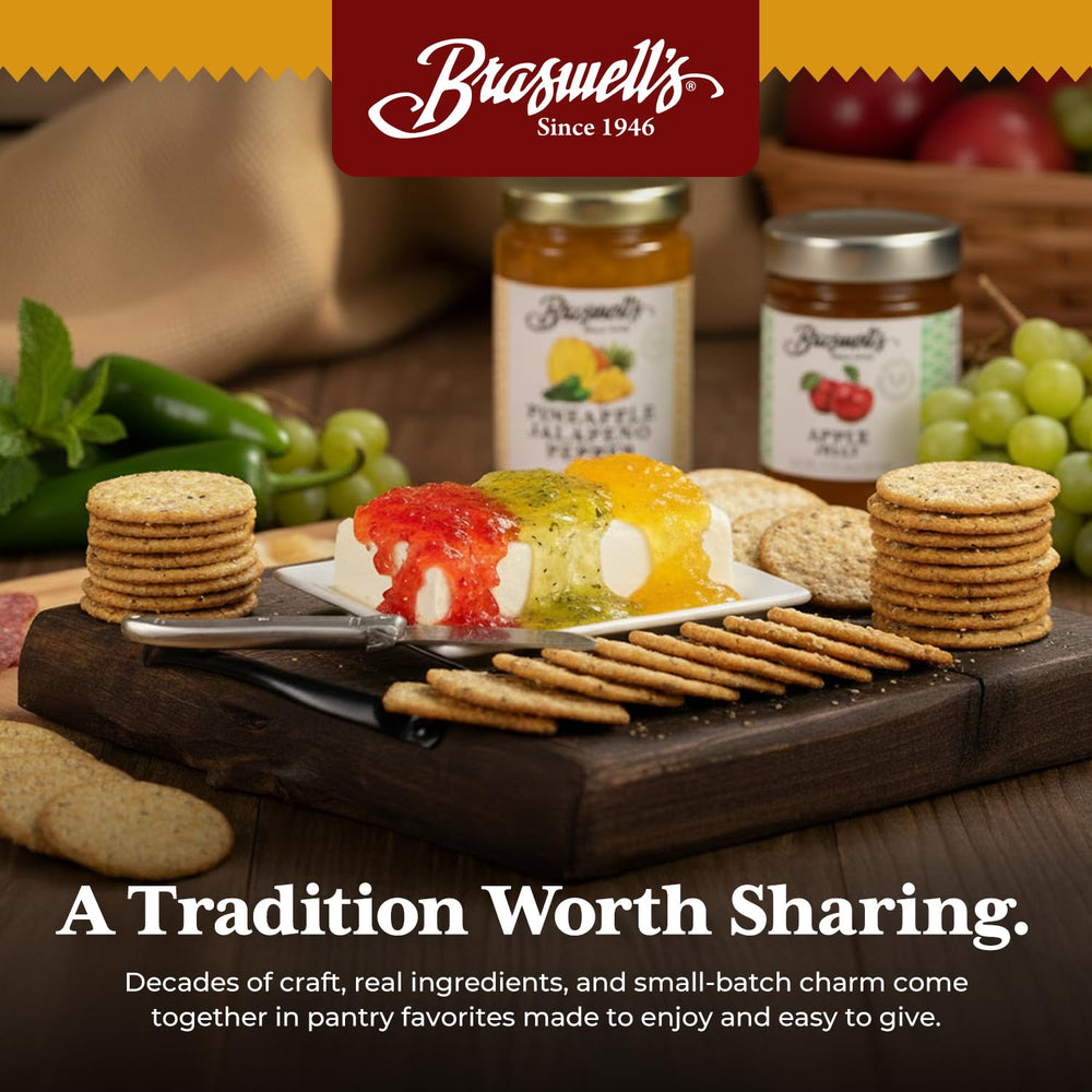 Braswell's red pepper jelly glaze over roasted meat.