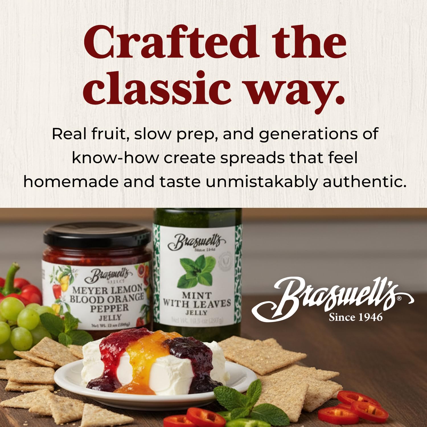 Braswell's jelly used to flavor a tangy sauce.
