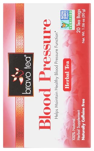 Bravo Tea Blood Pressure label highlights premium ingredients and brand quality