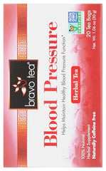 Bravo Tea Blood Pressure label highlights premium ingredients and brand quality