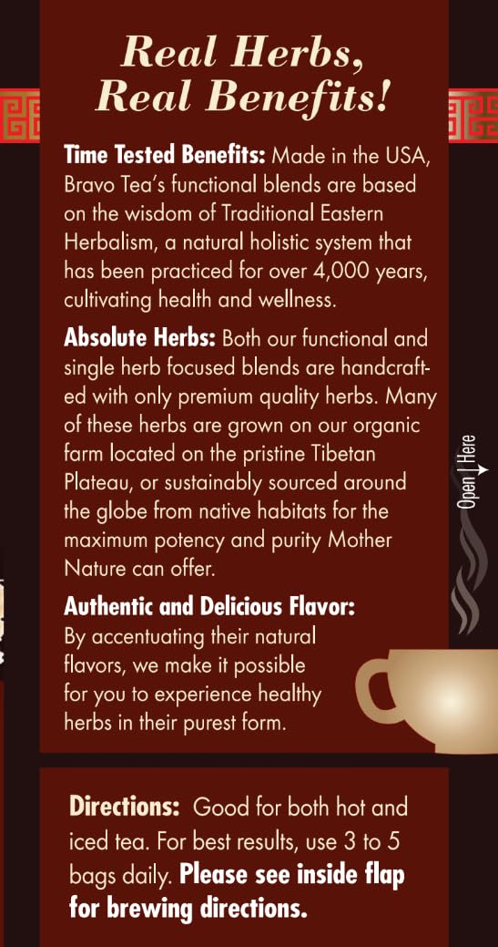 Hot cup brewed with Bravo Tea Lions Mane 20Pc.