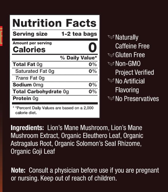 Open Bravo Tea Lions Mane 20Pc pack showing convenient pellets.