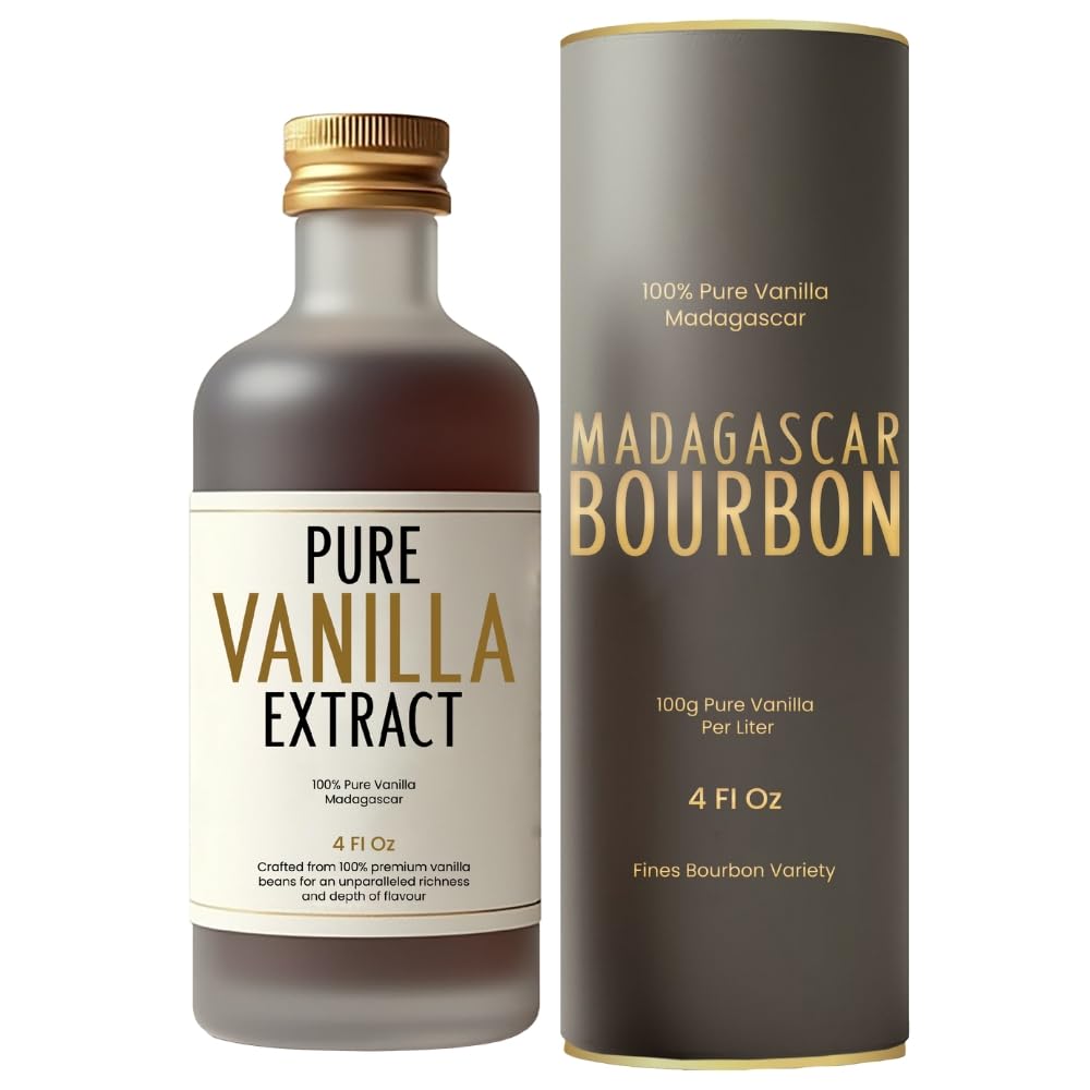 BRBON Pure Vanilla Extract bottle delivers Madagascar flavor for baking.