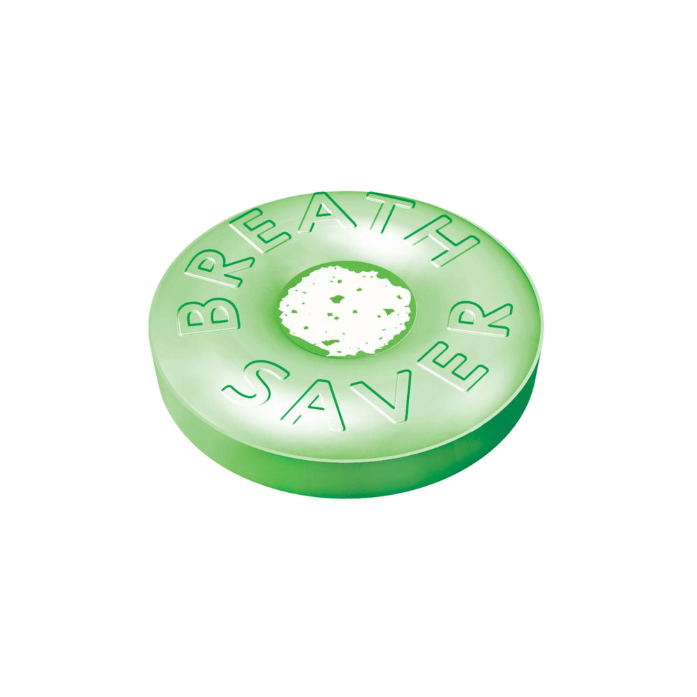 Breath Savers portable tin in bag keeps breath mint-ready anywhere.