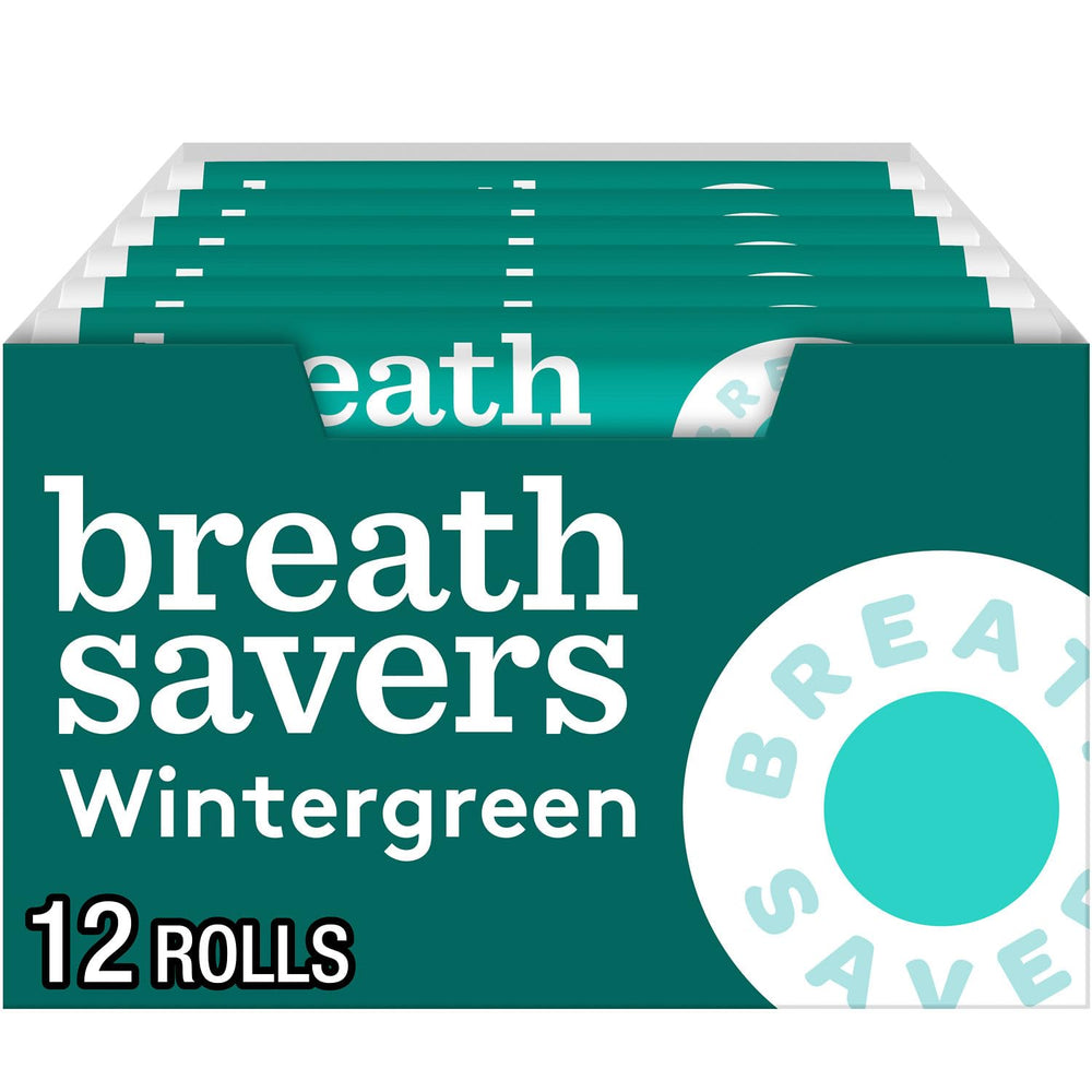 Breath Savers Wintergreen mints box, ready for travel freshness.