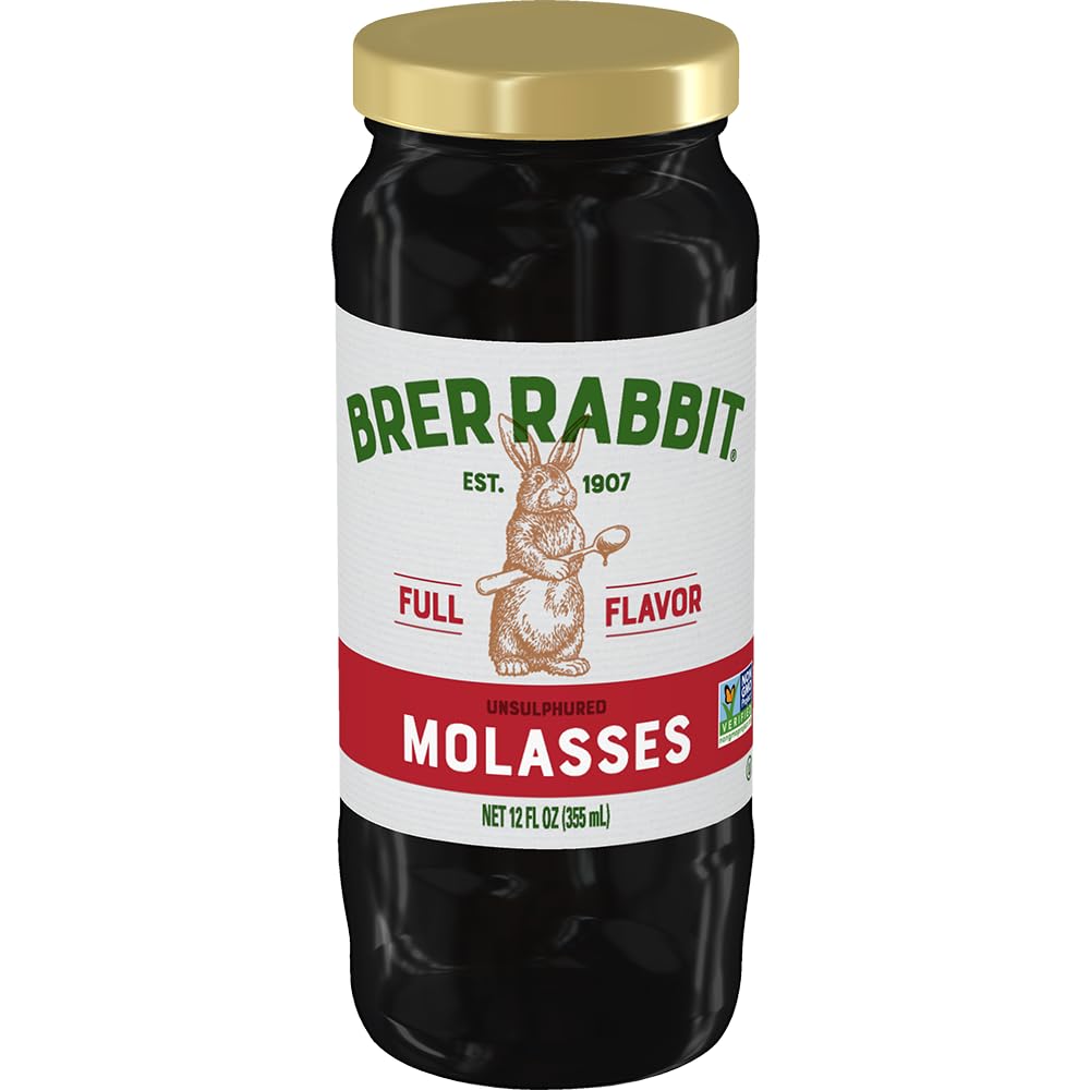 Brer Rabbit molasses glaze on pie highlighting rich sweetness.